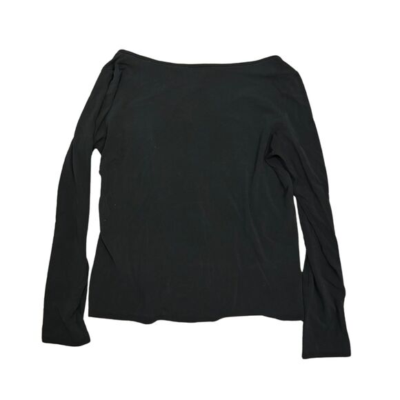 Eileen Fisher Black Silk Long Sleeve Top Minimalist Blouse Size S - Picture 4 of 6